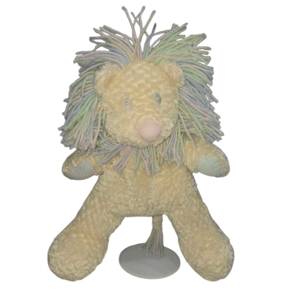 First & Main Snagglepuss Lion Plush Pastel Yarn Mane 13 Inch‎ Floppy Sewn Eyes
